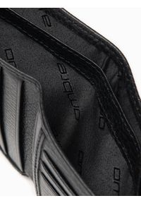 Ombre Clothing - Portfel męski skórzany - czarny A608 - uniwersalny. Kolor: czarny. Materiał: skóra #3