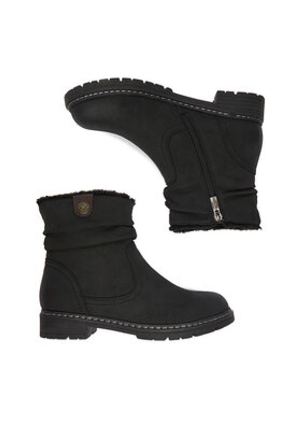 Clara Barson Botki CEO-CORNY H221008 Czarny. Kolor: czarny. Materiał: materiał