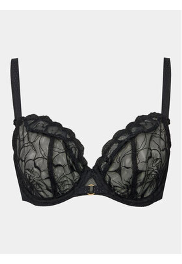 Chantelle Biustonosz braletka Fleur C12M10 Czarny. Kolor: czarny. Materiał: syntetyk