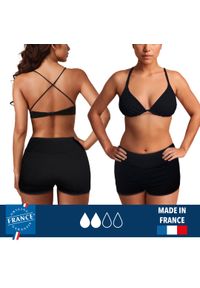 PLIM UNDERWEAR - Menstruacyjne szorty kąpielowe – średnia chłonność. Kolor: czarny