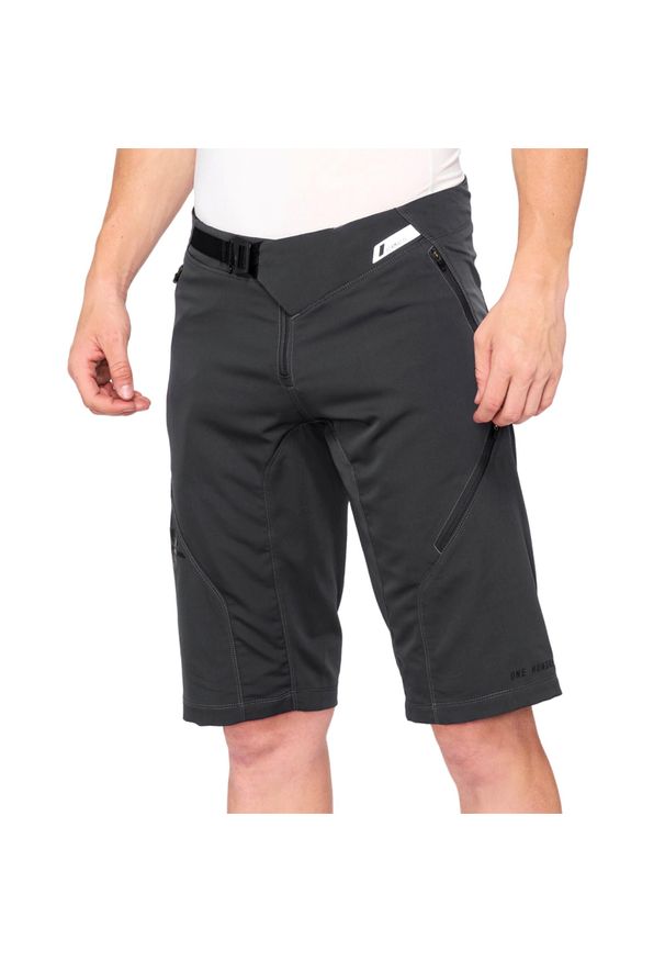 Szorty 100% airmatic. Kolor: szary. Materiał: materiał. Długość: krótkie. Sport: kolarstwo