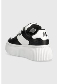 Karl Lagerfeld sneakersy skórzane KREEPER LO kolor biały KL42323. Nosek buta: okrągły. Kolor: biały. Materiał: skóra. Obcas: na platformie #5