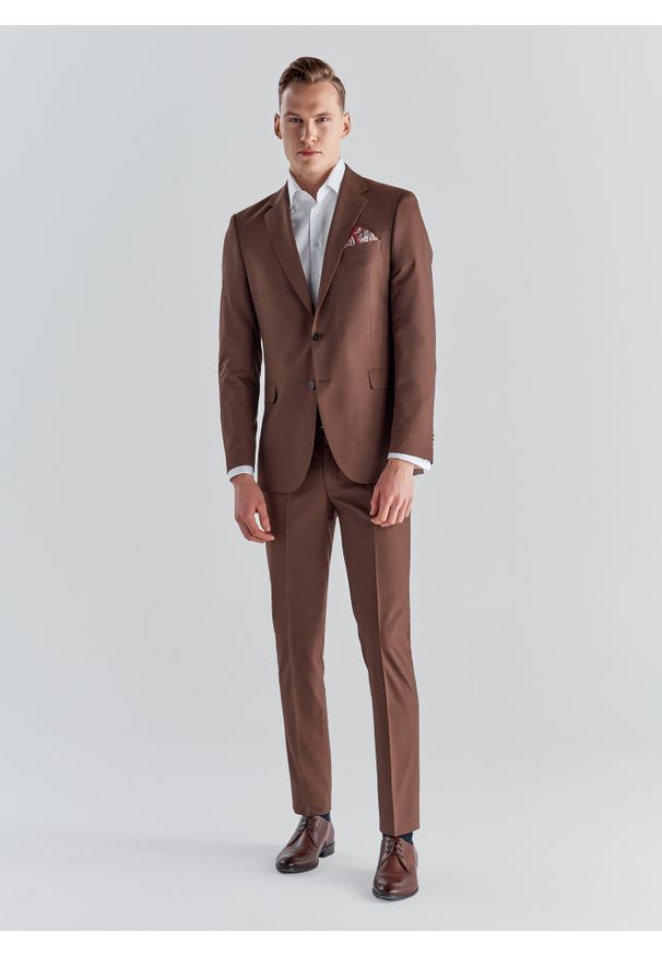 Pako Lorente - PAKO LORENTE – Spodnie męskie garniturowe P21WF-6G-075-A. Materiał: poliester, elastan, wiskoza. Wzór: gładki. Styl: elegancki