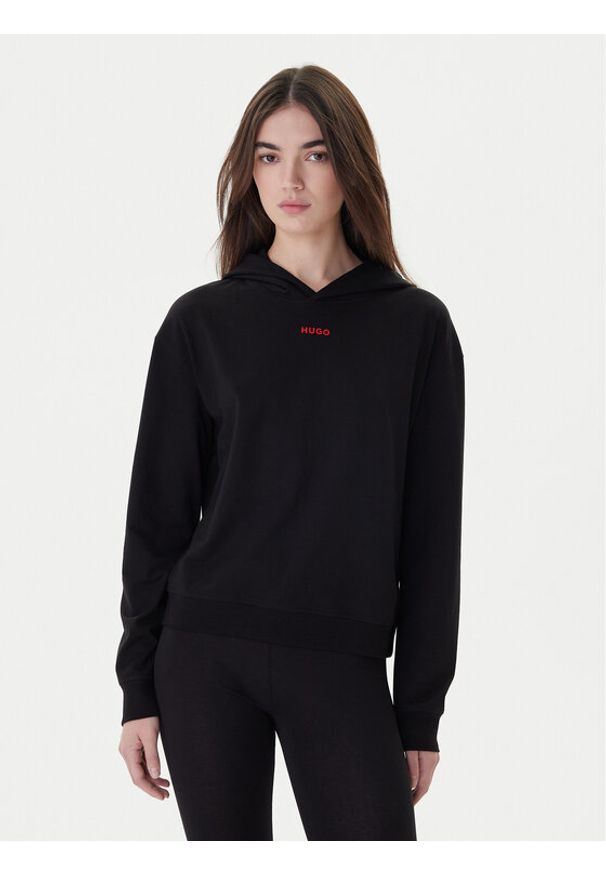 Hugo Bluza 50490594 Czarny Relaxed Fit. Kolor: czarny. Materiał: bawełna