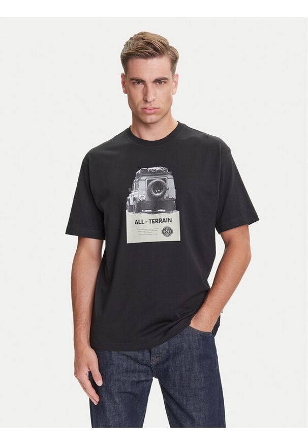 BOSS T-Shirt Te_Wagon 50546958 Czarny Relaxed Fit. Kolor: czarny. Materiał: bawełna