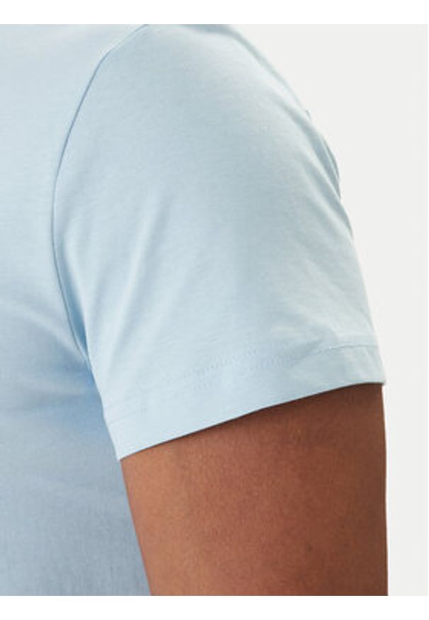 Versace Jeans Couture T-Shirt 80GAHE02 CJ00E Niebieski Regular Fit. Kolor: niebieski. Materiał: bawełna