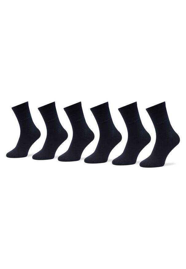 Zestaw 6 par wysokich skarpet męskich Bugatti. Kolor: niebieski