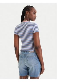 Roxy T-Shirt Bright Lights ERJKT04395 Niebieski Slim Fit. Kolor: niebieski. Materiał: bawełna #5