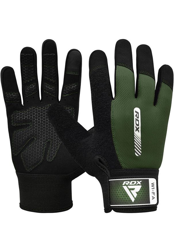 RDX SPORTS - Rękawiczki treningowe W1 - wyjątkowo przyczepne - Zielony – M. Kolor: czarny, wielokolorowy, zielony. Sport: fitness