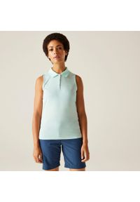 Regatta - Tima II damska koszulka. Typ kołnierza: polo. Kolor: biały. Długość rękawa: bez rękawów. Długość: długie. Styl: sportowy #1