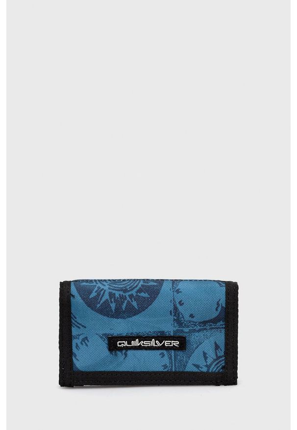 Quiksilver portfel męski. Kolor: niebieski. Materiał: materiał