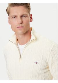 GANT - Gant Sweter 8050603 Écru Regular Fit. Materiał: bawełna #4