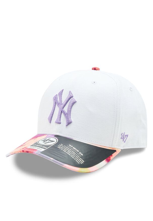 47 Brand Czapka z daszkiem MLB New York Yankees Day Glow TT '47 MVP DP B-DGLDP17GWP-WH Biały. Kolor: biały. Materiał: materiał