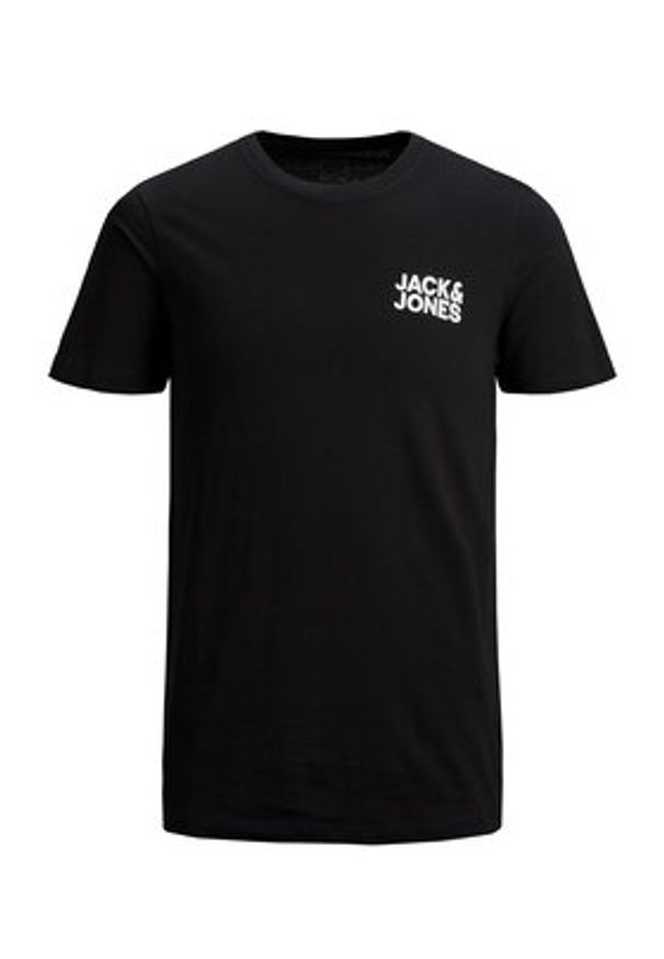 Jack & Jones Komplet 3 t-shirtów Corp Logo 12191762 Czarny Slim Fit. Kolor: czarny. Materiał: bawełna