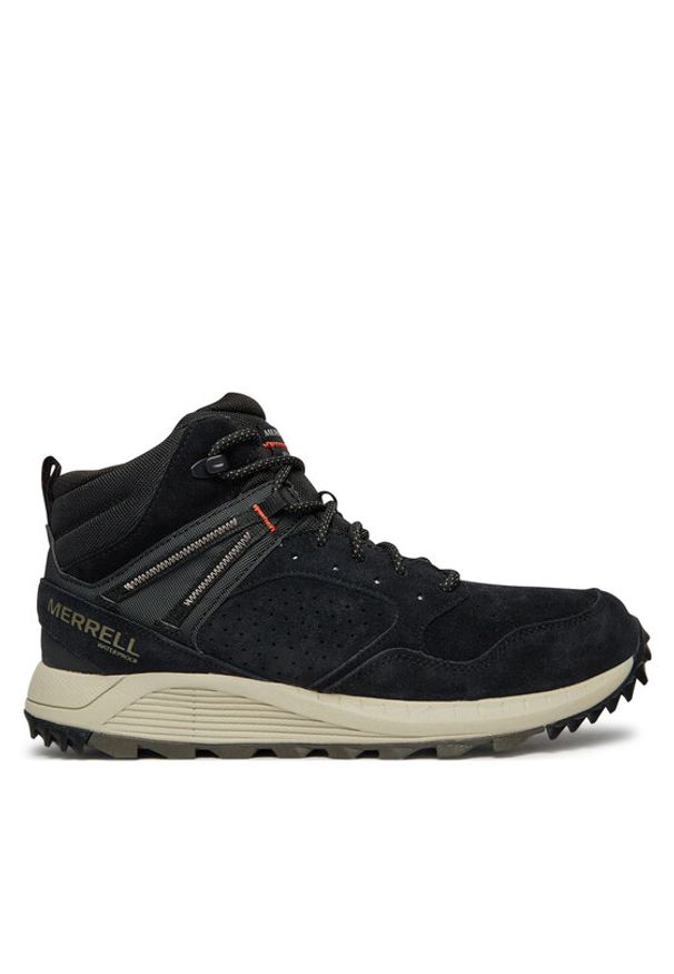 Merrell Trapery Wildwood Mid Ltr Wp J068027 Czarny. Kolor: czarny. Materiał: skóra, zamsz