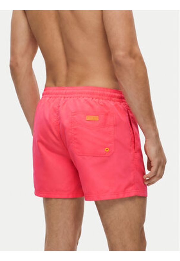 Guess Szorty kąpielowe F6GT25 WG282 SHORT Różowy Regular Fit. Kolor: różowy. Materiał: syntetyk