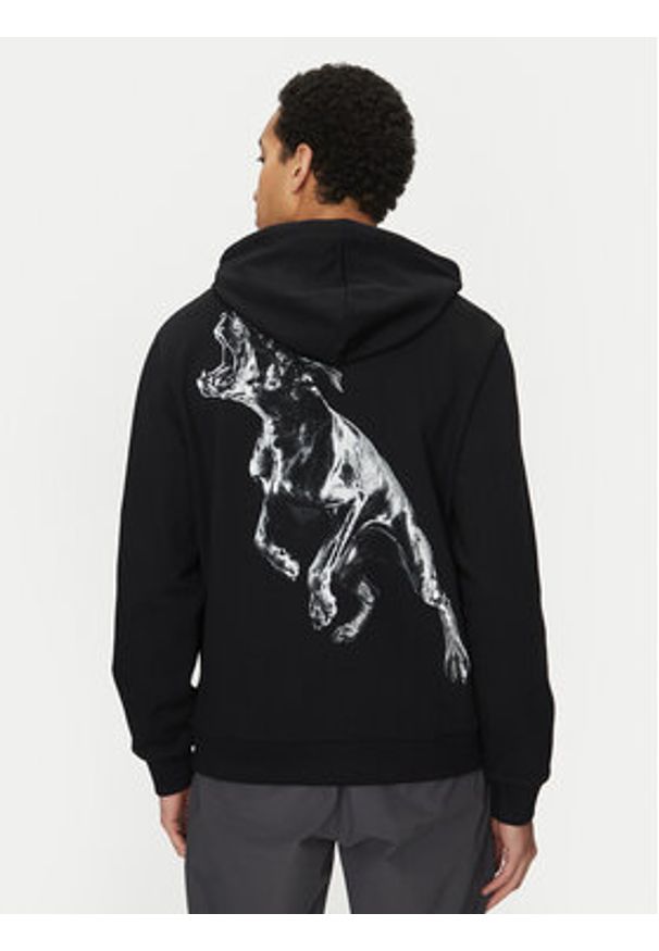 Hugo - HUGO Bluza Dueleyo 50530580 Czarny Regular Fit. Kolor: czarny. Materiał: bawełna