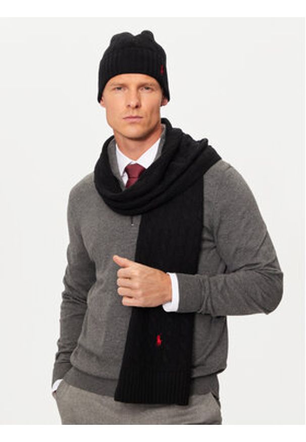 Polo Ralph Lauren Czapka 449959346001 Czarny. Kolor: czarny. Materiał: wełna