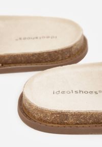 Born2be - Beżowe Klapki w Stylu Boho Zdobione Frędzlami Stavania. Okazja: na co dzień. Kolor: beżowy. Materiał: jeans. Wzór: aplikacja. Sezon: lato. Styl: boho #8