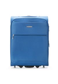 Wittchen - Kabinowa miękka walizka basic. Kolor: niebieski. Materiał: poliester. Styl: klasyczny #1