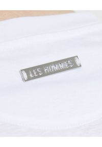 Les Hommes - LES HOMMES - Biały t-shirt z nadrukiem. Okazja: na co dzień. Kolor: biały. Materiał: jeans, bawełna. Wzór: nadruk. Styl: casual #3