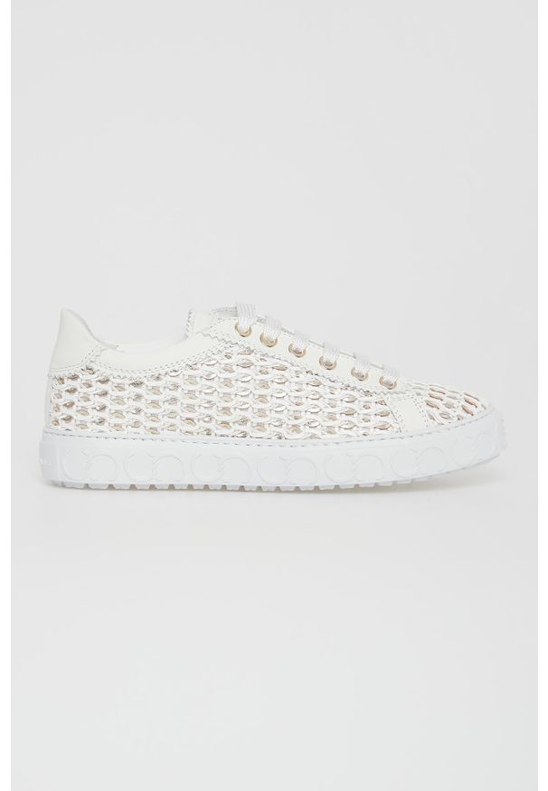 Sneakersy damskie skórzane CESARE CASADEI. Materiał: skóra