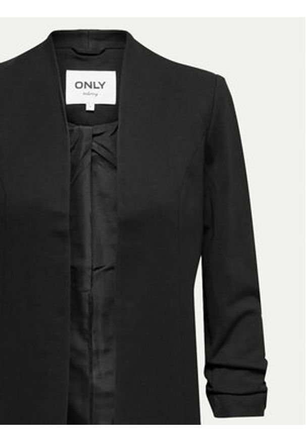 only - ONLY Marynarka Poptrash 15324620 Czarny Loose Fit. Kolor: czarny. Materiał: syntetyk, wiskoza