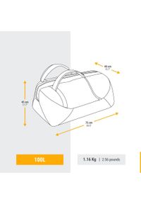 SIMOND - Torba trekkingowa Forclaz Duffel 100 Basic 100 l. Kolor: szary. Materiał: tkanina