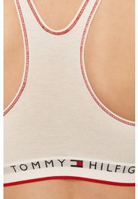 TOMMY HILFIGER - Tommy Hilfiger Biustonosz kolor biały. Kolor: biały. Materiał: bawełna, dzianina. Rodzaj stanika: odpinane ramiączka