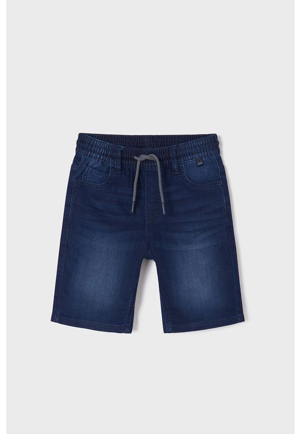 Mayoral szorty jeansowe dziecięce kolor granatowy regulowana talia. Kolor: niebieski. Materiał: jeans