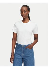 Karl Lagerfeld - KARL LAGERFELD T-Shirt B2W17094 Biały Regular Fit. Typ kołnierza: dekolt w karo. Kolor: biały. Materiał: bawełna #1
