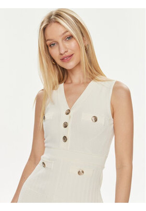 Marciano Guess Sukienka dzianinowa 4GGK00 5808Z Beżowy A-Line Fit. Kolor: beżowy. Materiał: syntetyk
