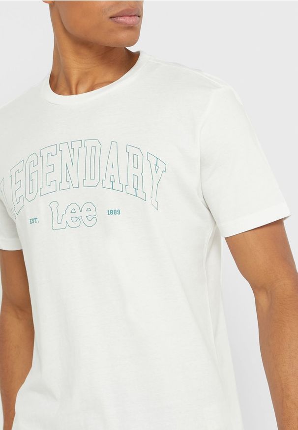 Lee - LEE LEGENDARY TEE MĘSKA KOSZULKA T-SHIRT WHITE L60FFQNQ 112322186