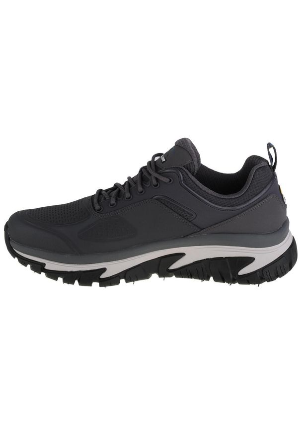 skechers - Buty do chodzenia męskie Skechers Arch Fit Road Walker. Zapięcie: sznurówki. Kolor: szary. Materiał: guma, syntetyk, materiał. Szerokość cholewki: normalna. Sport: turystyka piesza