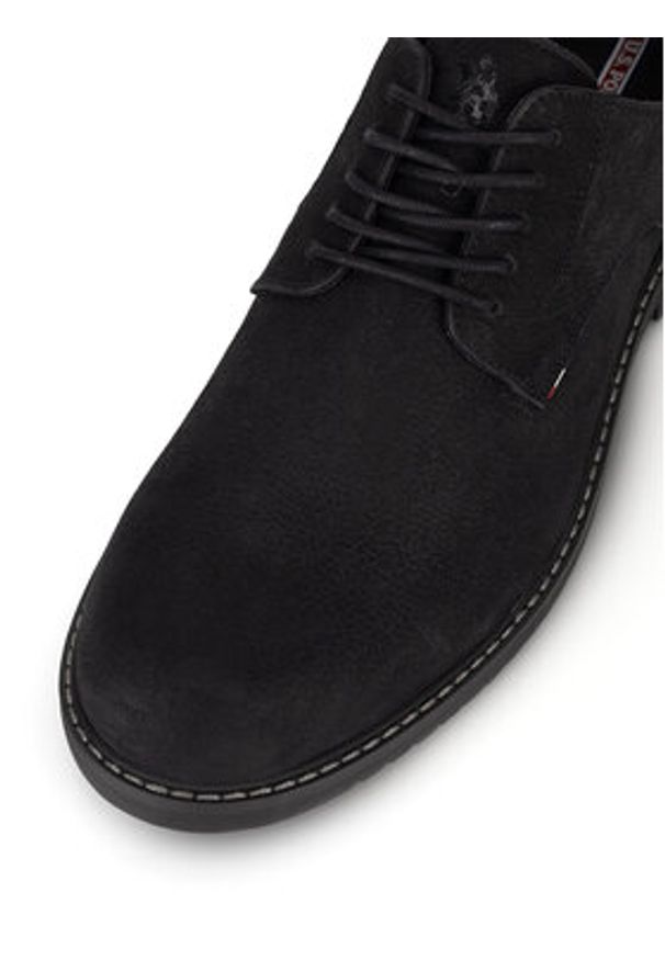 U.S. Polo Assn. Półbuty SANTOS001M/DL1 Czarny. Kolor: czarny. Materiał: skóra, nubuk