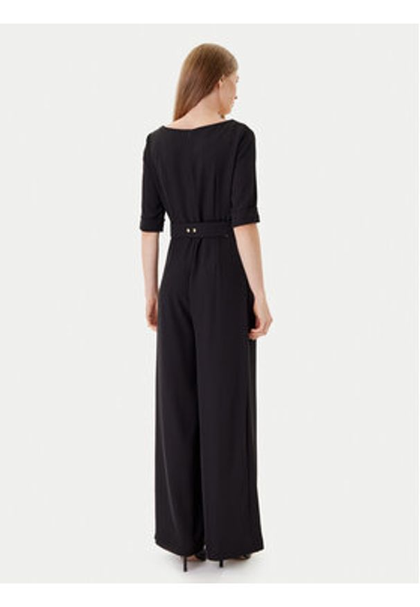 Rinascimento Kombinezon CFC0125323003 Czarny Wide Leg. Kolor: czarny. Materiał: syntetyk