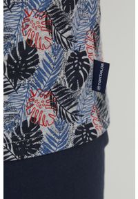 Tom Tailor piżama bawełniana kolor granatowy wzorzysta. Kolor: niebieski. Materiał: bawełna