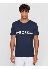BOSS - Boss T-Shirt 50437367 Granatowy Slim Fit. Kolor: niebieski. Materiał: bawełna #1