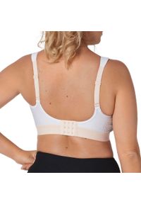 TRIACTION - Stanik do biegania Hybrid Lite z wysoki poziomem podtrzymywania. Kolor: biały. Materiał: poliester, poliamid, bawełna, elastan. Sport: bieganie #2