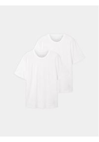 Tom Tailor Komplet 2 t-shirtów 1037741 Biały Regular Fit. Kolor: biały. Materiał: bawełna #3