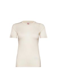 KARI TRAA - Koszulka damska Kari Traa Lucie. Typ kołnierza: dekolt w karo. Kolor: beżowy. Sport: turystyka piesza #1