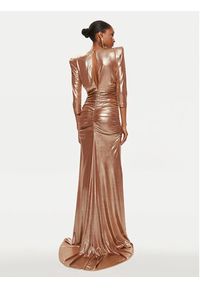 Babylon Sukienka wieczorowa S00858 Złoty Slim Fit. Kolor: złoty. Materiał: syntetyk. Styl: wizytowy #4