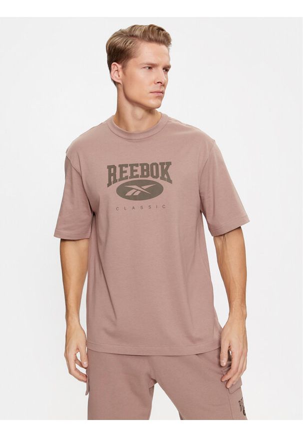 Reebok T-Shirt Archive Essentials IL8792 Beżowy Regular Fit. Kolor: beżowy. Materiał: bawełna