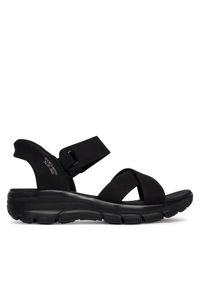 skechers - Skechers Sandały 163534/BBK Czarny. Kolor: czarny. Materiał: skóra #1
