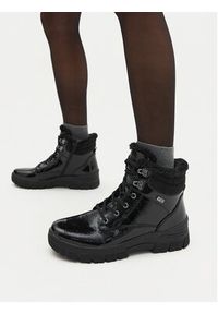 Remonte Trzewiki D0E71-02 Czarny. Kolor: czarny. Materiał: skóra, lakier #5