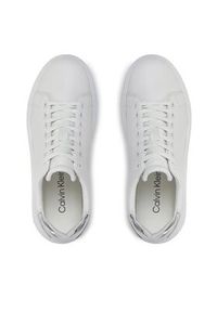 Calvin Klein Sneakersy Raised Cupsole Lace Up Lth Bt HW0HW02005 Biały. Kolor: biały. Materiał: skóra