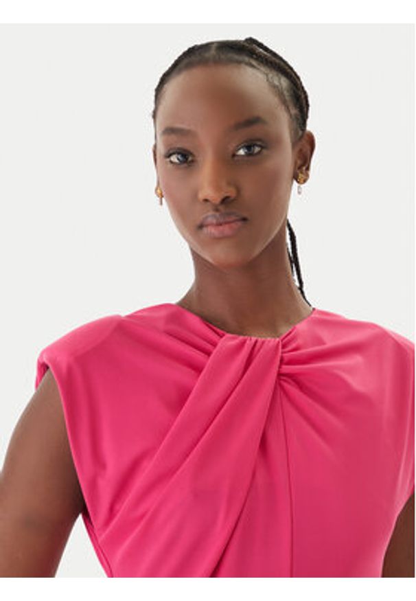 Fracomina Sukienka koktajlowa FS26SD2008W62601 Różowy Slim Fit. Kolor: różowy. Materiał: syntetyk. Styl: wizytowy