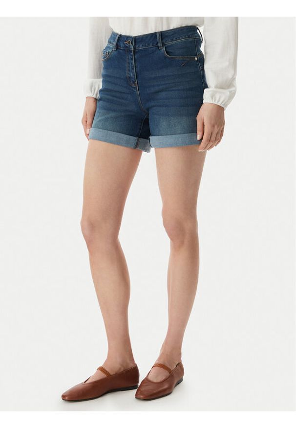 Morgan Szorty jeansowe 241-SHAKU Niebieski Regular Fit. Kolor: niebieski. Materiał: bawełna