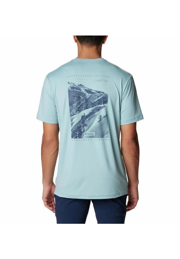 columbia - Koszulka Turystyczna Męska Columbia Tech Trail Graphic T-Shirt. Kolor: niebieski