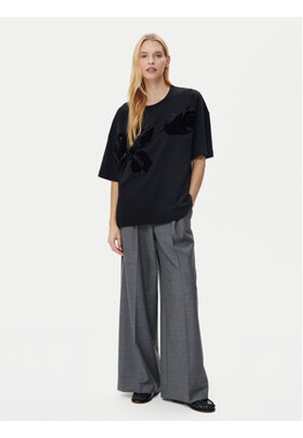 BOSS T-Shirt 50532093 Czarny Relaxed Fit. Kolor: czarny. Materiał: bawełna